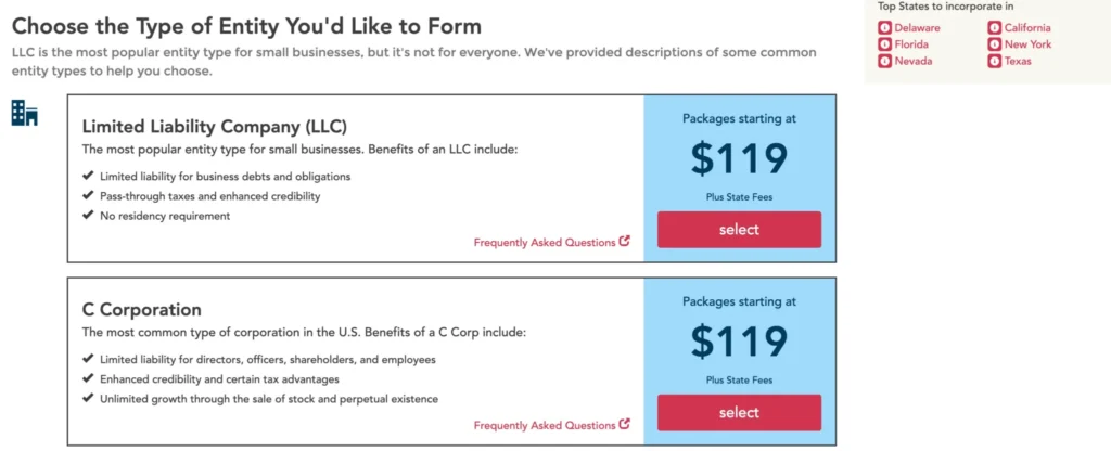 Incorporate.com - Pricing