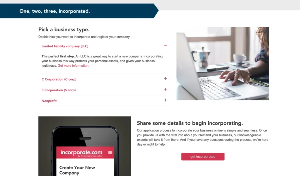 Key Features of Incorporate.com